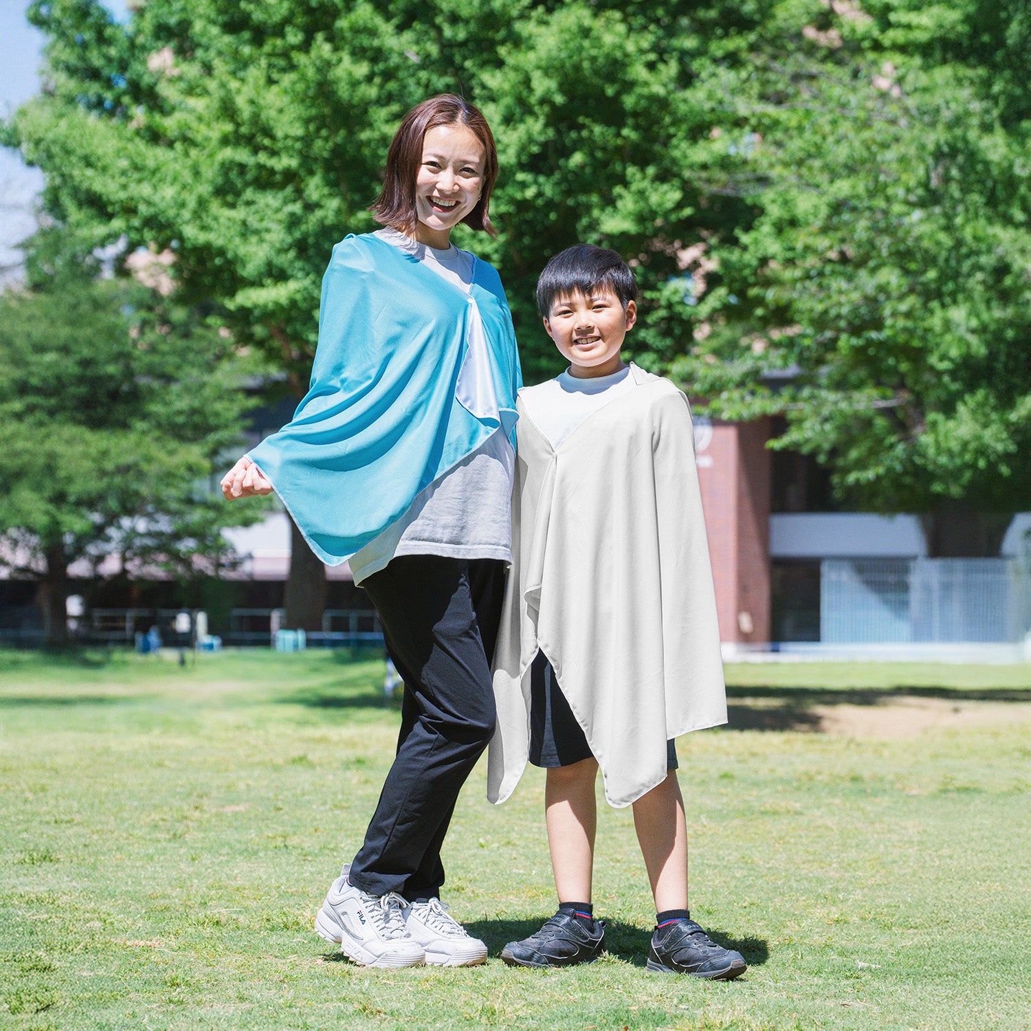 冷感アイスポンチョ（アイボリー/極小ロゴB） – STEAD