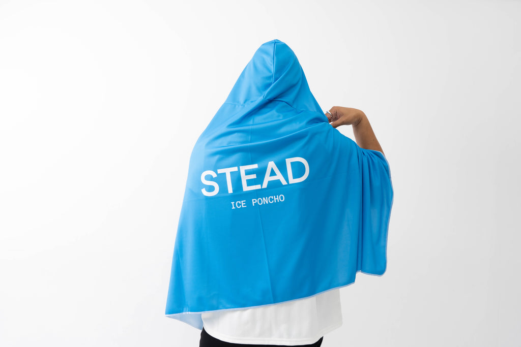 即日発送可！値下げ可！冷感アイスポンチョ【スカイブルー／STEAD】 冷感アイスポンチョ(スカイブルー)【※8月上旬発送】 – STEAD