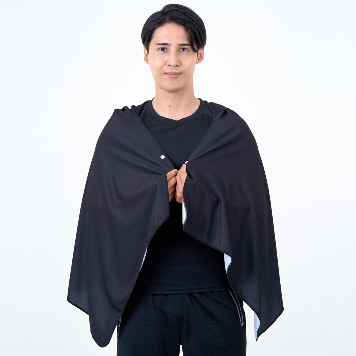 ヒロパン⭐︎/ STEAD ICE PONCHO ブラック 冷感アイスポンチョ